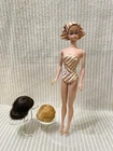 Barbie Midge Fashion Queen 1968 Vintage Doll 2 Wigs Swim Suit Japan Mules Clean