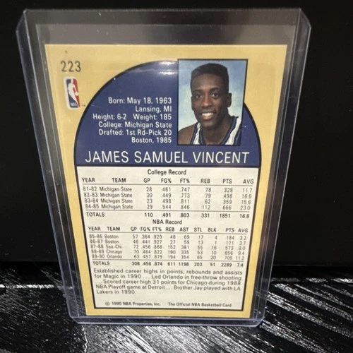 1990-91 #12 Jordan Jersey, Sam Vincent Michael Jordan card #223 Rare!!!!