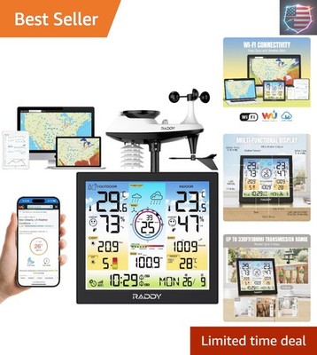 Professional Wi-Fi Weather Station Wireless, Indoor Outdoor Temperature & Hum