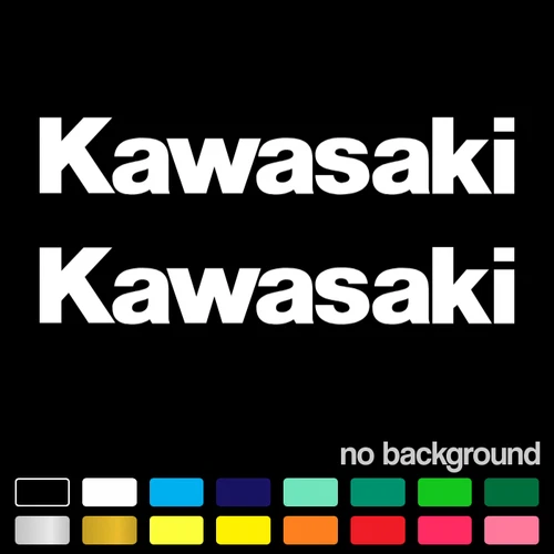 (2) Fits Kawasaki Sticker Vinyl Decal - Racing Bike Motorcycle Tank Set Window