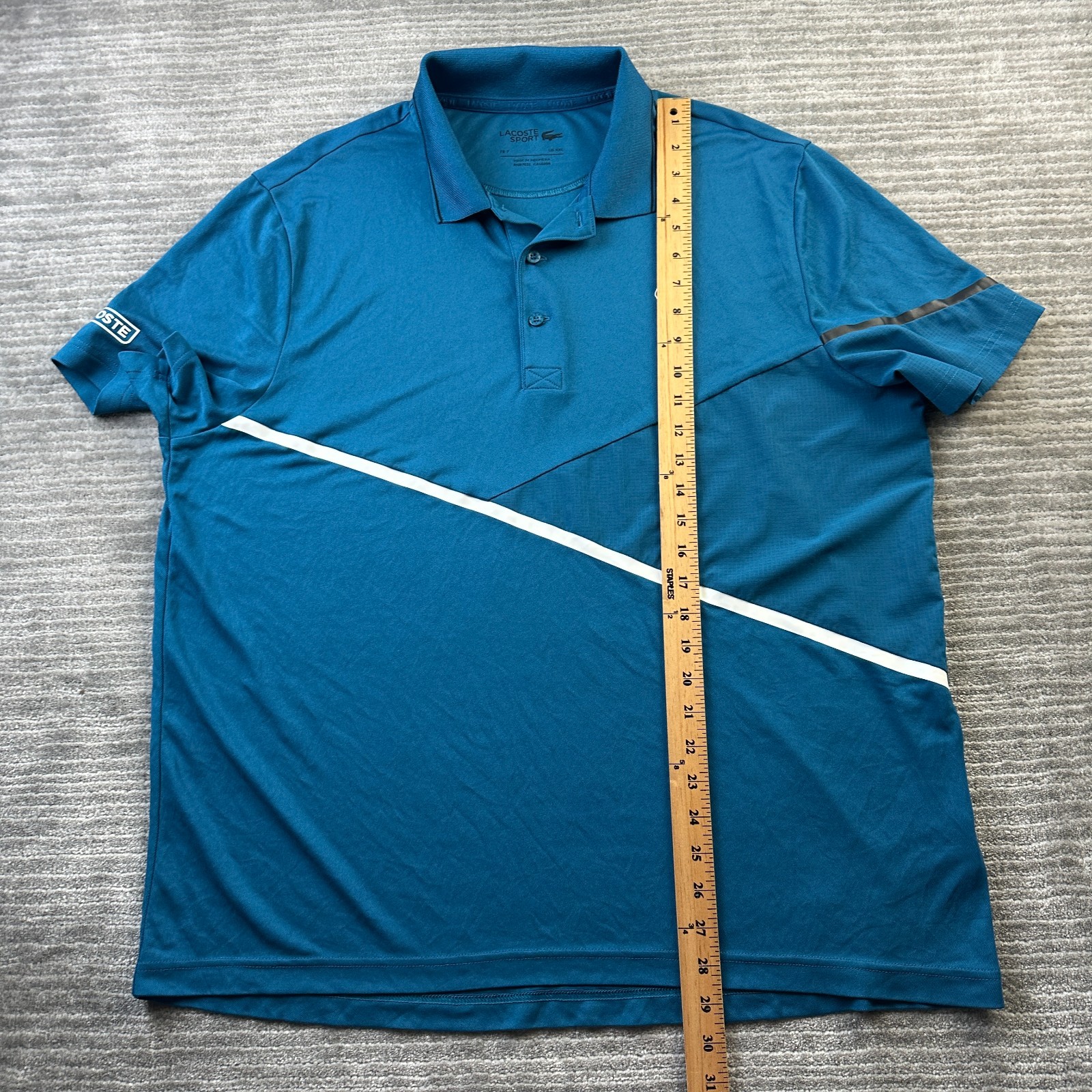Lacoste Sport Polo Shirt Mens 2XL XXL 7 Blue Tennis Ultra Dry thumbnail 11