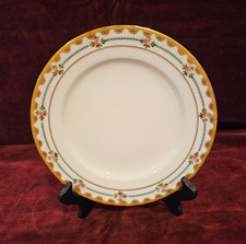 Plato(s) de Cena Royal Worcester Inglaterra 9" Rosetas Doradas Rosas Rosas Verde Laurel