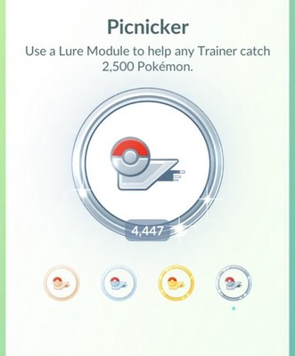 Pokémon GO!   - Picnicker (Safe) Platinum Medal Achievement!  