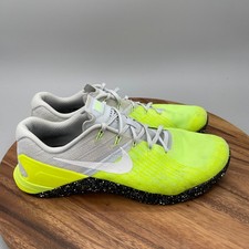 Nike Metcon 3 Shoes Men Size 13 Green Platinum Volt Gym Training Lifting Workout