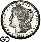 1881-S Morgan Silver Dollar Coin, PL Look, Choice Unc++