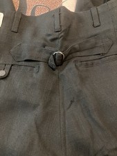 Vintage 1950s black gabardine rockabilly "Buckle-back" pants size 29 VLV!