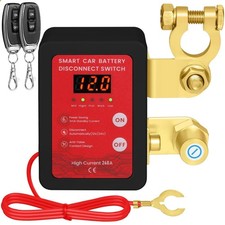 GJOYNY Remote Battery Disconnect Switch 12V, 240A Kill Switch for Car with Led