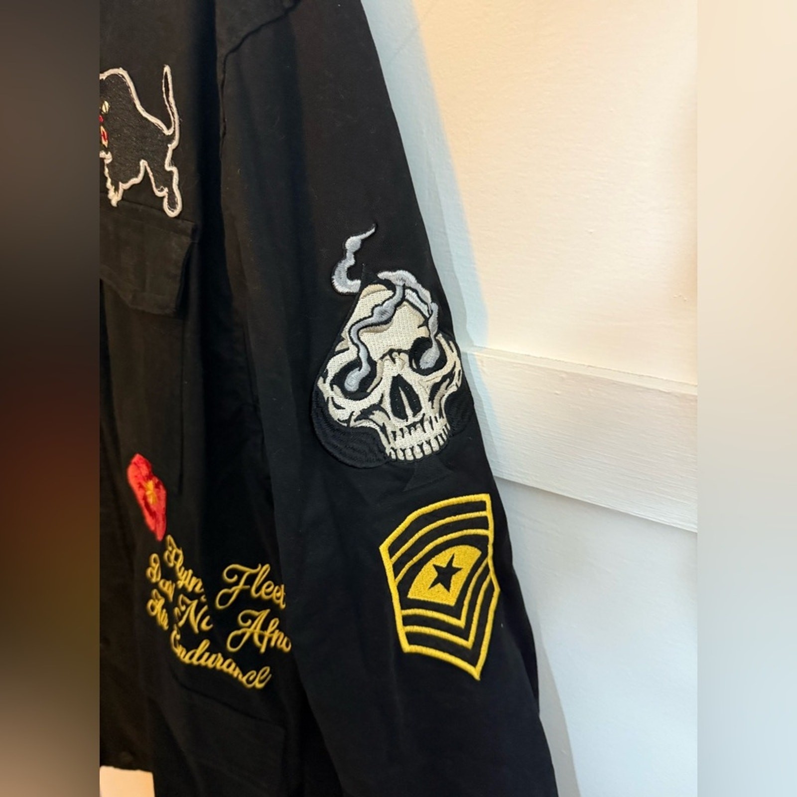 Reason Patchwork Eclectic Utility Jacket Men's Si… - image 6