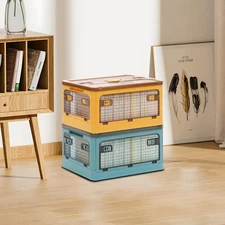 Foldable Plastic Storage Bin Stackable Storage Box Collapsible Storage Box