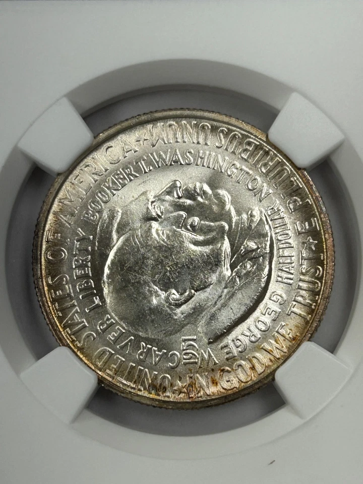1951 S Washington Carver Silver Half Dollar NGC MS66+ Mintage 10,004-NGC Pop 34 - Image 3 of 4