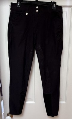 Horze Breeches Women s Black Equestrian Horse Ride Pants Nylon 30x28