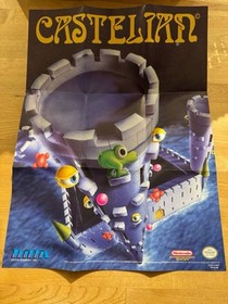 Castelian NES Poster VTG Nintendo 1980s Triffix Promo Fold-Out Original Insert