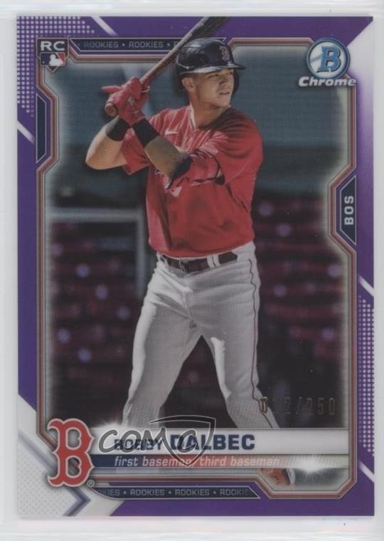 2021 Bowman Chrome Purple Refractor 22/250 Bobby Dalbec #1 0vf5