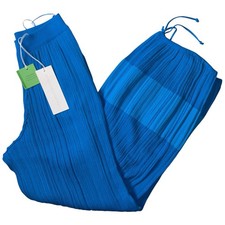 Stella McCartney Plisse Pleat Knit Trousers Blue SIZES UK 8 / 12