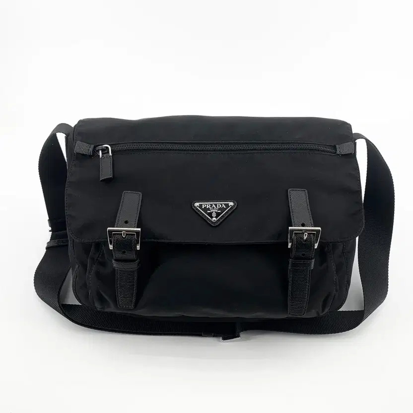 Prada Nylon Triangular Logo Messenger Crossbody Bag thumbnail 5