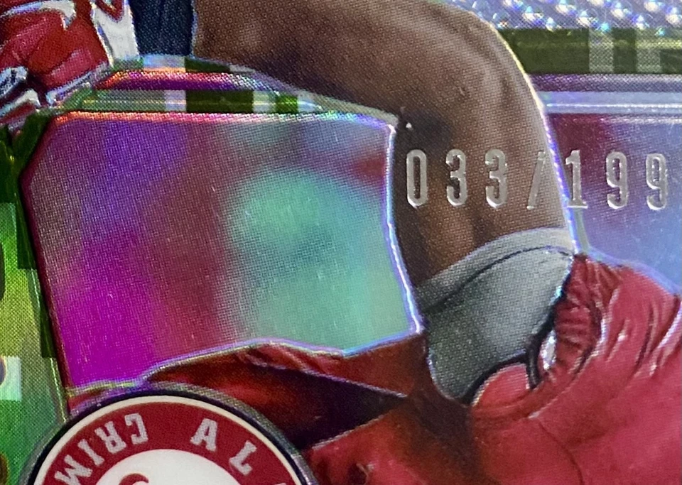 TJ Yeldon 4 Card RC Auto Roll Tide w/ ON CARD Silver, Base, Red Variation & Camo - Image 4 of 4