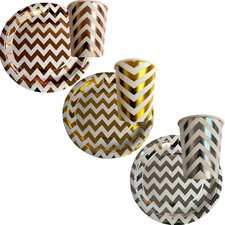 DISPOSABLE PARTY TABLEWARE 60 PCS SET PLATES CUPS CUTLERY BIRTHDAY WEDDING BABY