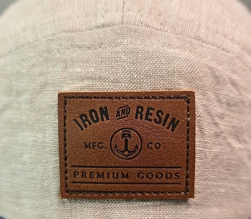 铁和树脂 5 面板帽子 亚麻带 背条纹 边缘锚贴帽 — 第 2/4 张图片