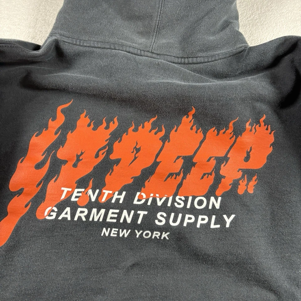 10 Deep Prohibited Мужская M черный толстовка с капюшоном опиум Playboi Carti стиль гранж #1992 - Изображение 3 из 4