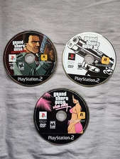 Grand Theft Auto PS2 Lot: GTA III, Vice City, and Liberty City DISCS ONLY TESTED