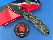 Spyderco C223CFTSBKP Para 3 Knife Toxic Storm FatCarbon Black DLC Cru-Wear #156V