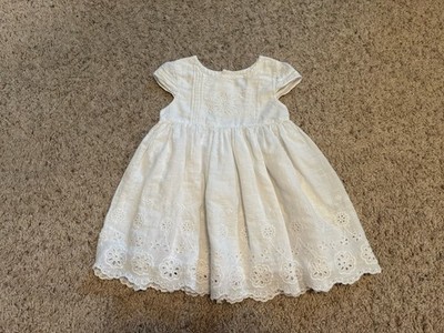 Baby Girl Size 12 Month White Eyelet Dress, Mayoral Baby Girl Brand