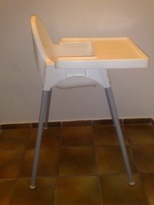IKEA "ANTILOP" Kinderhochstuhl mobiler Babyhochstuhl weiß, mit Tablett
