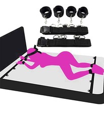 Bed Restraints Sex Set for Bed Straps Bondaged Kit with Adjustable Hand Cuffs...