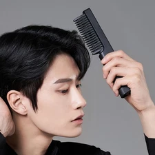 OH-A Mini Wireless Hair Styling Iron Brush for Men, Root Volume Comb Magic Tool