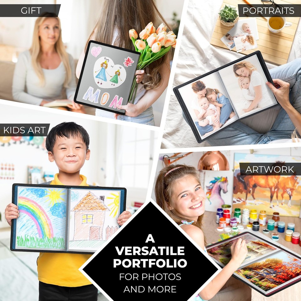Photo Album 8X10 Binder - 48 Pages for Pictures, Portraits, Artwork ...