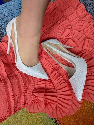 High Heels Highheels weiße Pumps 40,5 - 41 Hochzeit Hochzeitsschuhe