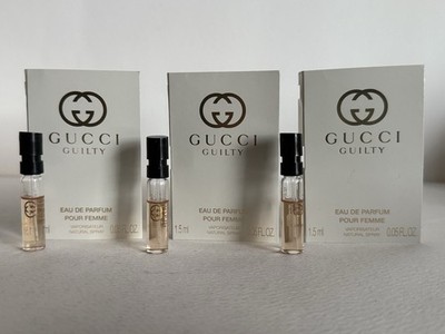 3x Gucci Guilty Sample Eau De Parfum Intense Pour Femme 0.05oz Each  As Pictured