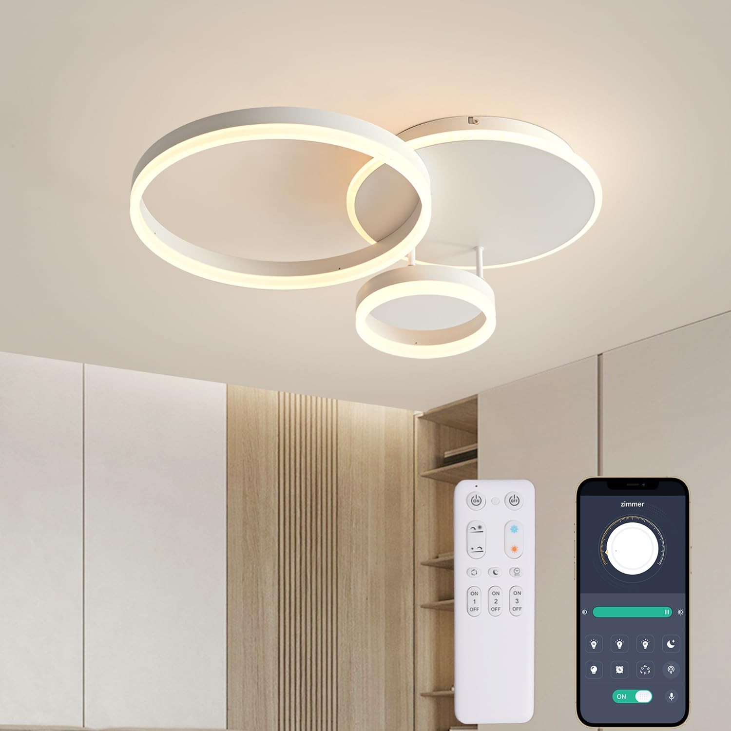 Plafoniera LED 65cm 54W Dimmerabile - Lampada Soffitto Professionale - 1