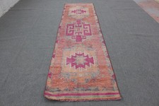 Turkish Vintage Rug, 2,9x10,9 ft Herki Rug, R...