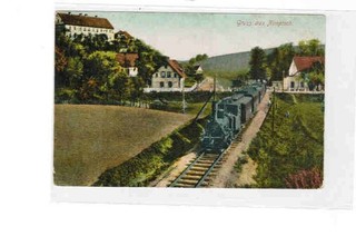 Deutschland Schlesien AK NIMPTSCH 1911 Eisenbahn Bahnhof BAHNPOST