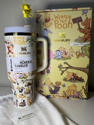 Winnie the Pooh Cup 40 oz Car cup Straw Carry Case And Straw Topper Gifts