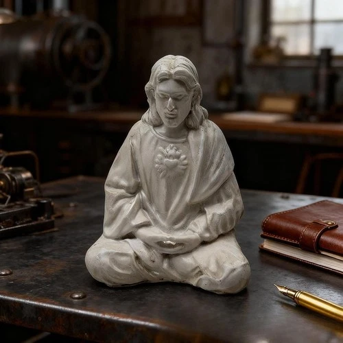 Meditating Jesus Statue Decorative Resin
