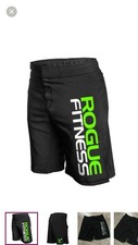 Rogue Fitness Shorts 32 Black Spellout Official Crossfit MMA BJJ Made in USA