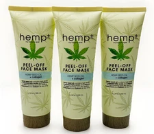 3 hemp+ peel off face mask seed oil+collagen 6.7oz ea scuffed exterior