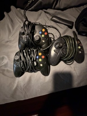 Microsoft Xbox Controller S Black Set Of 3 untested