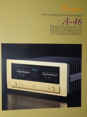     Accuphase A-46 Prospekt in deutscher Sprache. Sehr guter Zustand    
