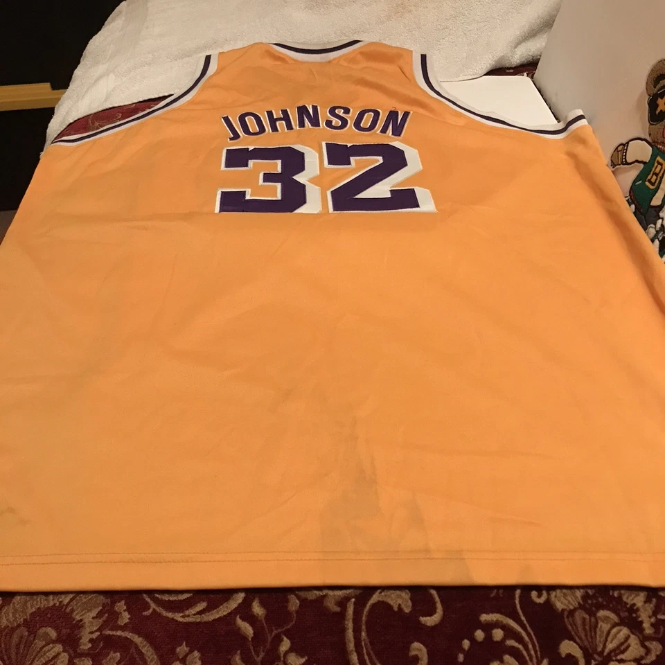 Magic Johnson Jersey LA Lakers Mitchell Ness Hardwood Classics 79-80 Sz 52  - Image 4 of 4
