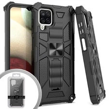 Emax Machine Case w/Magnetic Kickstand for Samsung A12 - Black