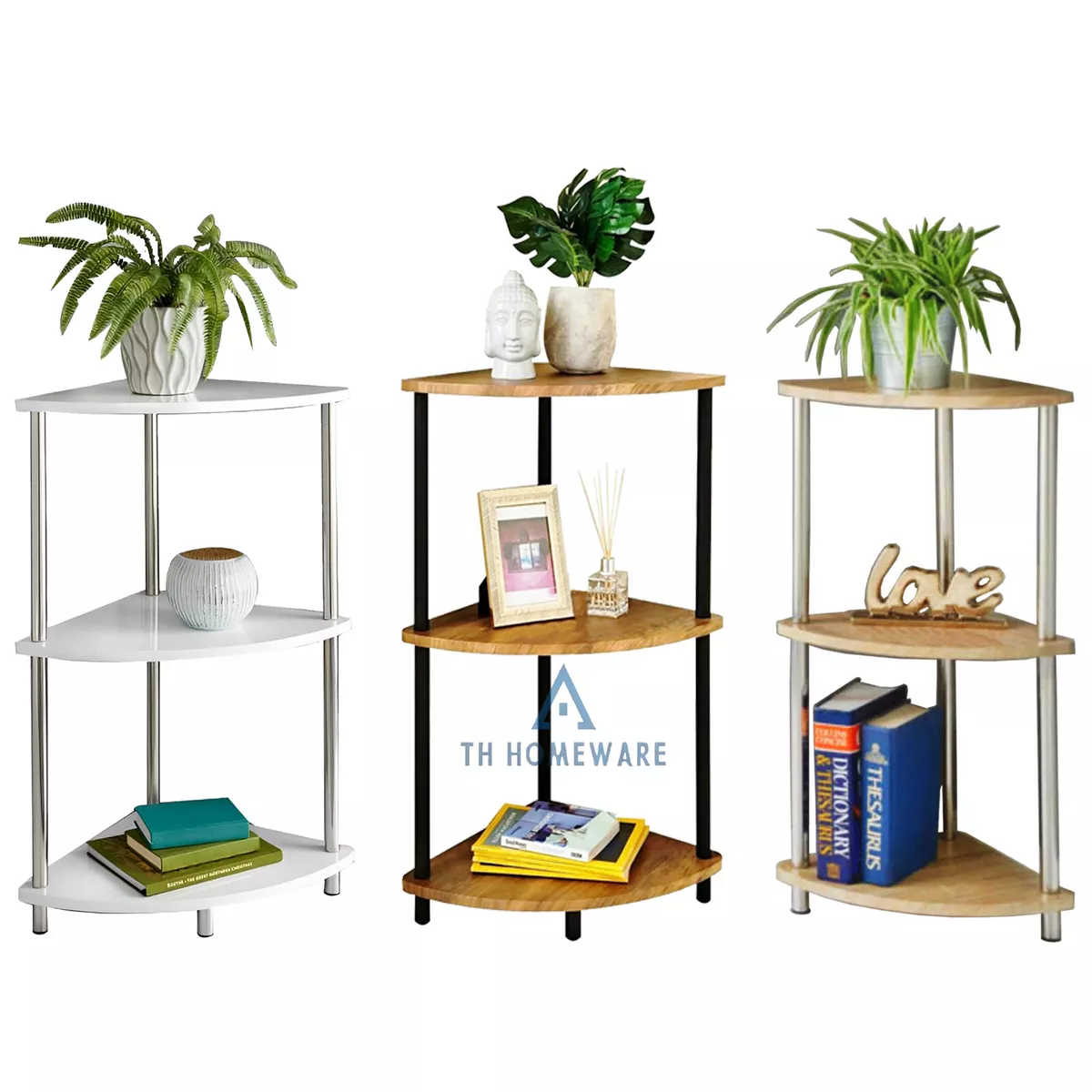 Corner shelf online metal and wood