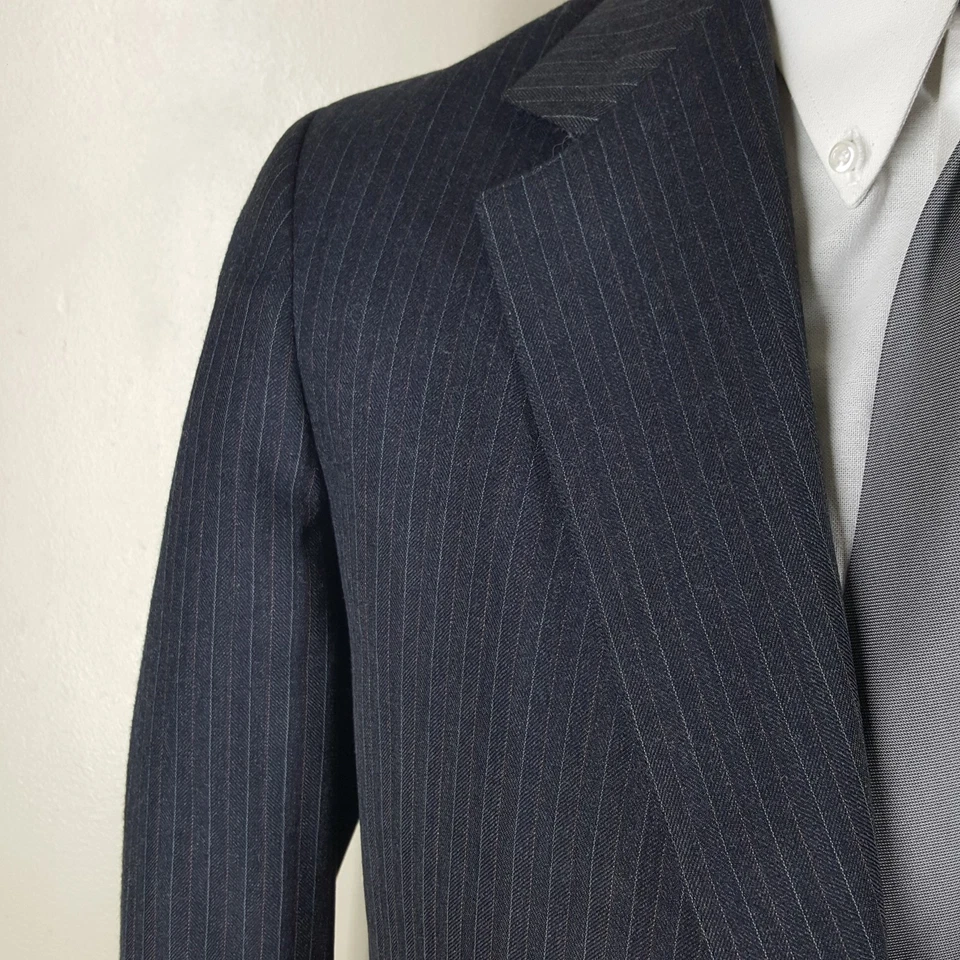 J. Jaqueta esportiva PRESS 100% lã 3 rd botão rolo ventilação central ajuste 40-41 comprimento - Imagem 3 de 4