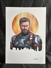 CAPTAIN AMERICA  Lt. Ed. 8 1/2 x 12 print #35/50 - signed by artist Thang Nguyen