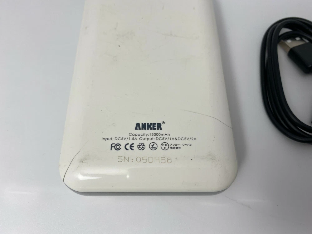 Anker Astro E5 15000mAh White Power Bank with Flashlight Genuine