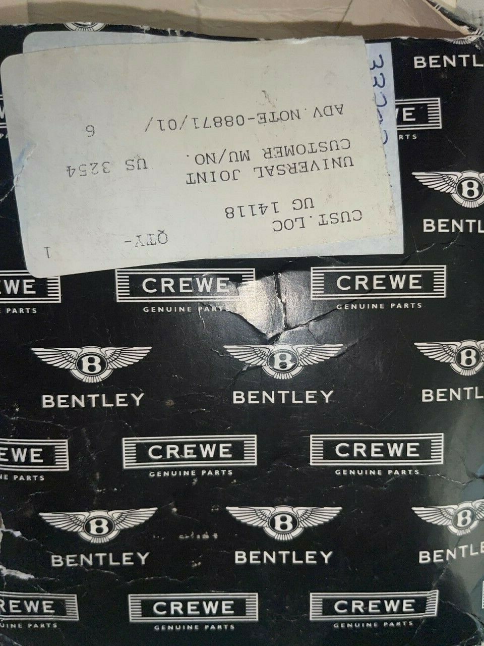 CREWE GENUINE PARTS BENTLEY UNIVERSAL JOINT GMB SEALED NEW Free Shipping