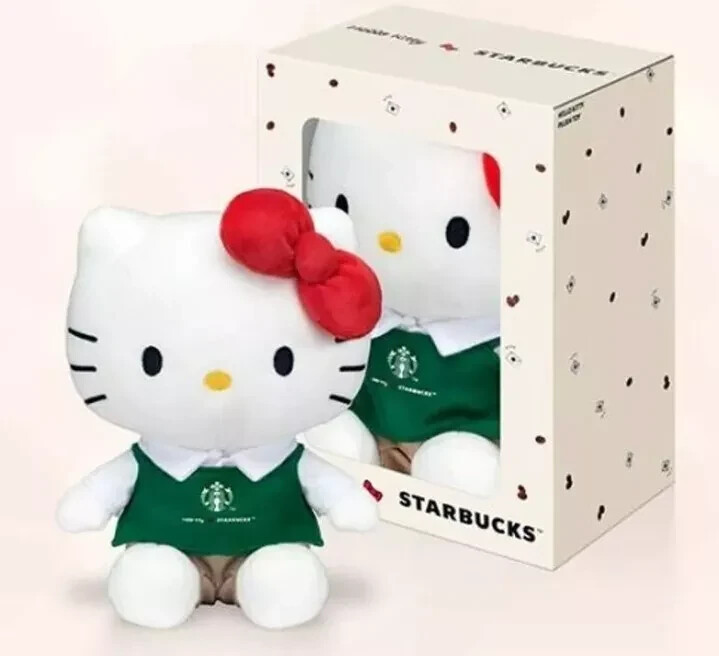 STARBUCKS HELLO KITTY LIMITED EDTION Plush in Green Barista Apron