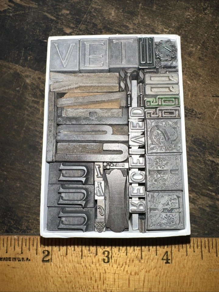 Printing Blocks “ Ornamental Borders Dingbats” Variety #id - Image 2 of 4